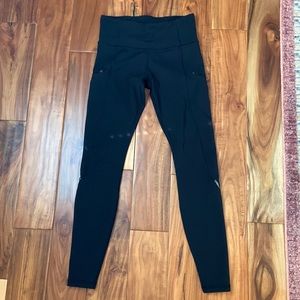 Lululemon Black Running Athletic Leggings Tights Size 6 EUC